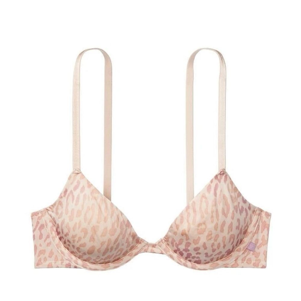 Victoria’s Secret pink leopard print smooth unlined demi bra women’s size 36D